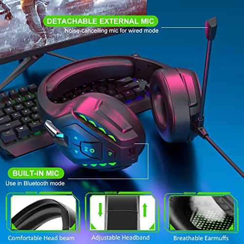 PHOINIKAS Casque de jeu pour PS5
