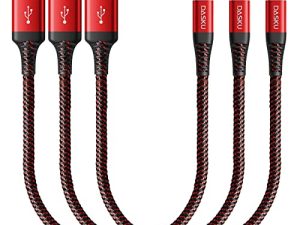 Dasku Short iPhone Charger 1FT 3Pack 12