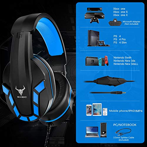 Kikc Casque de jeu avec micro pour-4