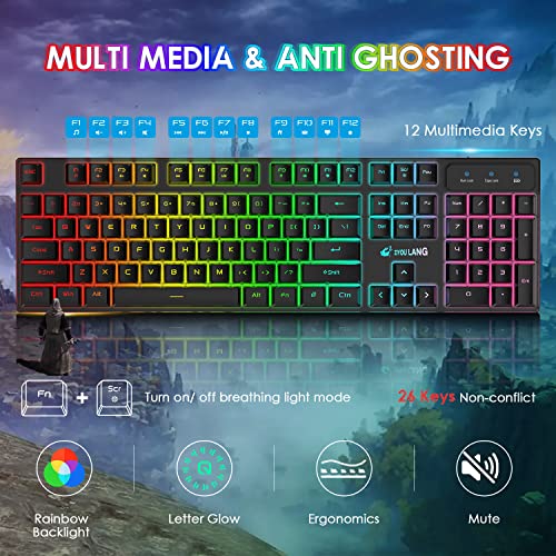 Combo clavier et souris de jeu sans-4