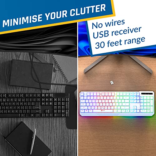 KLIM Chroma Clavier Gamer Sans Fil RVB-4
