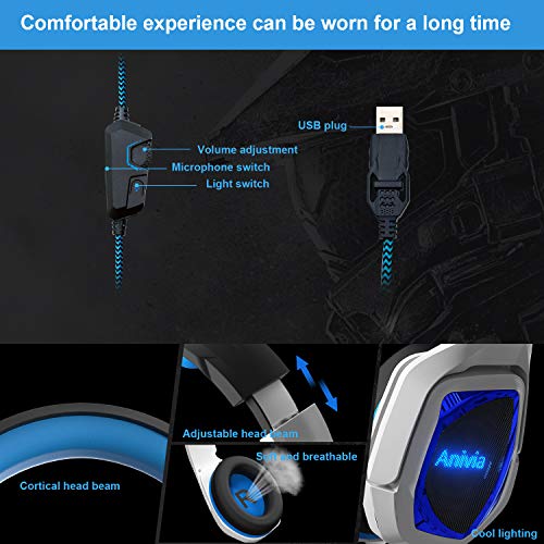Anivia MH901 Casque de jeu USB pour-3