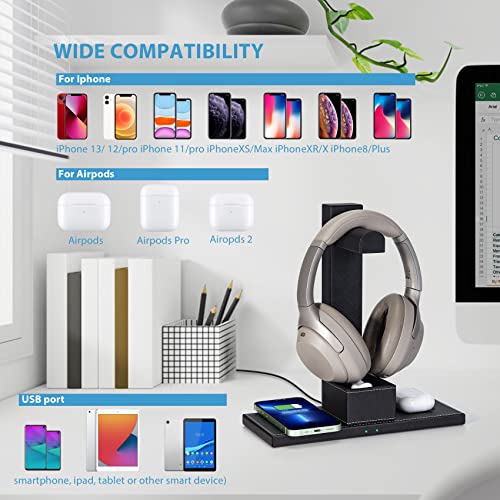 Support de casque avec chargeur sans fil