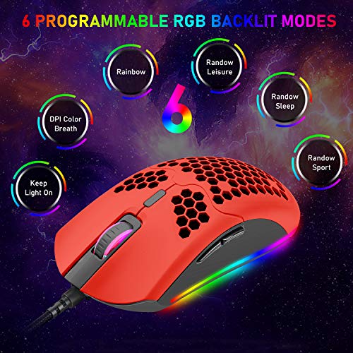 Souris de jeu filaire légère