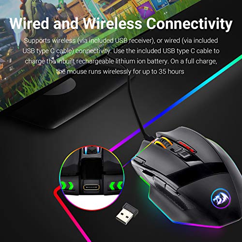 Souris de jeu Redragon M801 LED RVB-4