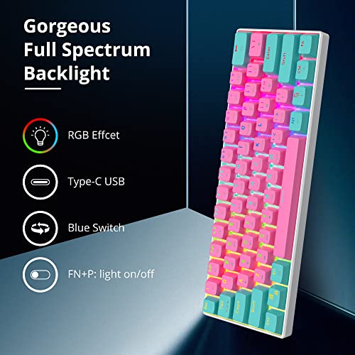 Fogruaden Clavier de jeu mécanique sans fil-3