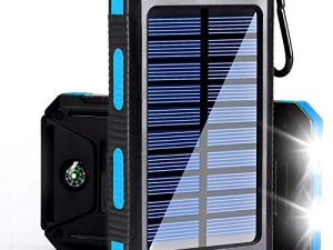 ERRBBIC Solar Power Bank Chargeur Portable 20000mah
