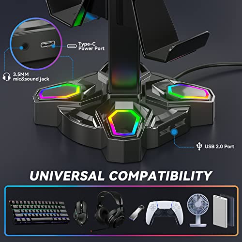 KDD Gaming RGB Support de casque