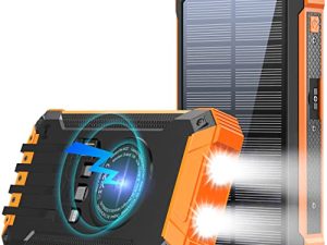 GOODaaa Banque d'alimentation solaire 36000mAh Construit en