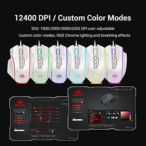 Souris de jeu Redragon M901 RGB rétroéclairé-4