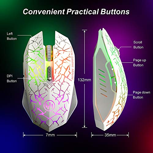 VEGCOO C12 Souris de jeu sans fil-3