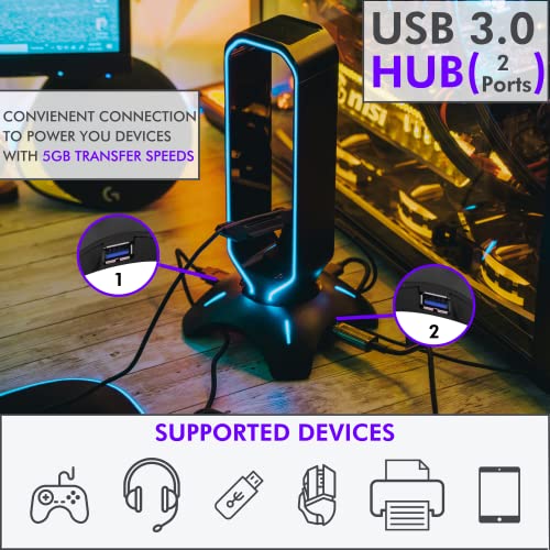 Tilted Nation Support de casque RGB et-3