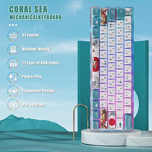 Uuoeebb Clavier de jeu mécanique 61 touches-4