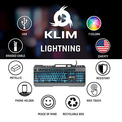 Clavier Gaming KLIM Lightning Nouvelle Version 2022-4