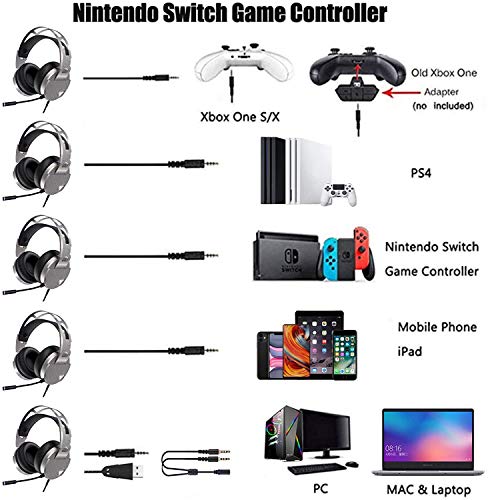 QcoQce Casque de jeu avec son surround-5
