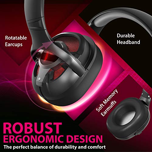 Fosmon Casque de jeu avec microphone détachable-3