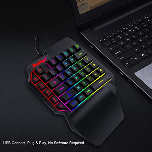 Clavier de jeu RVB à une main-4