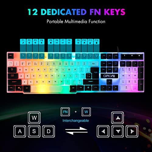 Clavier et souris de jeu LED Combo-CHONCHOW-4