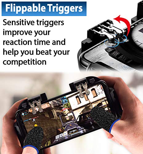 Manette de jeu mobile à 4 déclencheurs-4