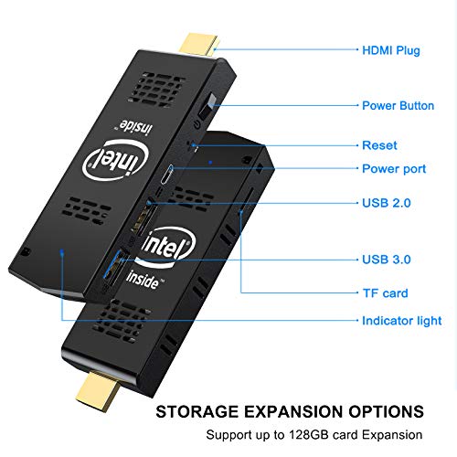 AKLWY PC Stick Mini ordinateur Stick 128-3