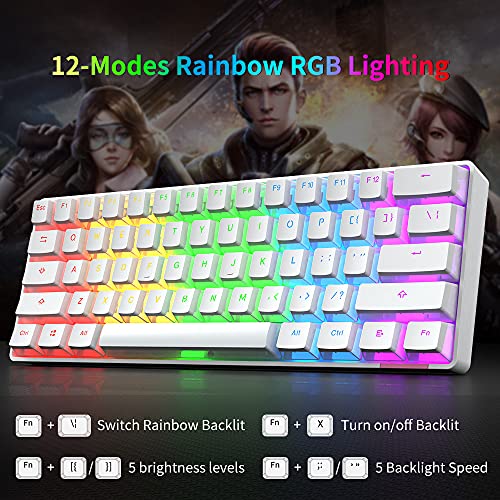NACODEX Mini clavier de jeu mécanique 60-3