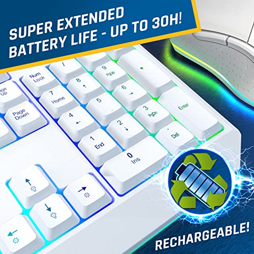 KLIM Chroma Clavier Gamer Sans Fil RVB-5