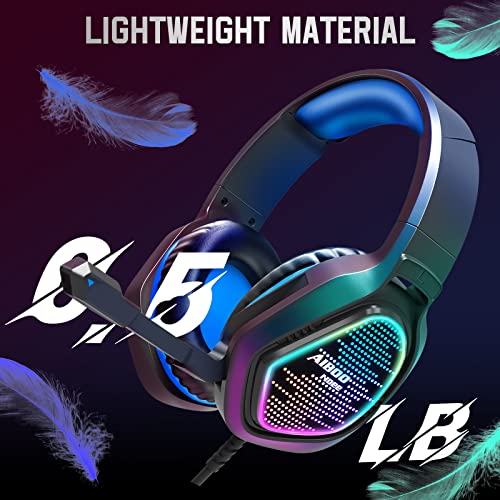 Casque de jeu avec micro lumière LED-4