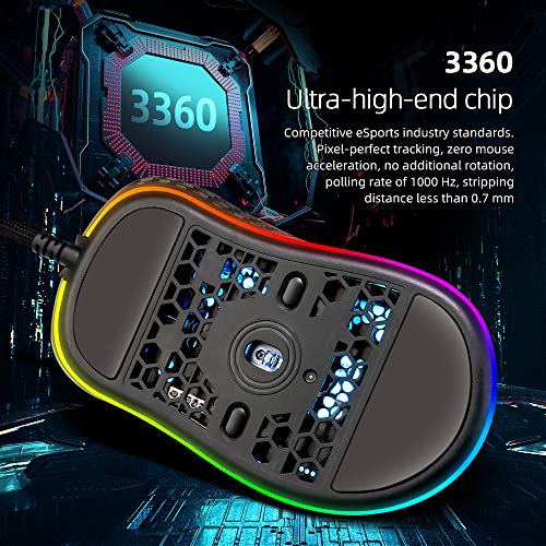 EQEOVGA D10 Pro Souris de jeu légère-5