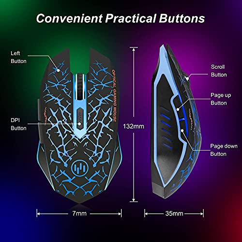 VEGCOO C12 Souris de jeu sans fil-4
