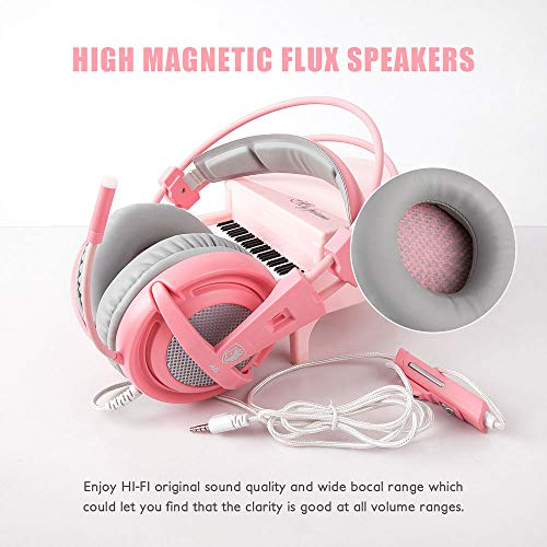 SUPSOO Casque de jeu rose pour Xbox-4