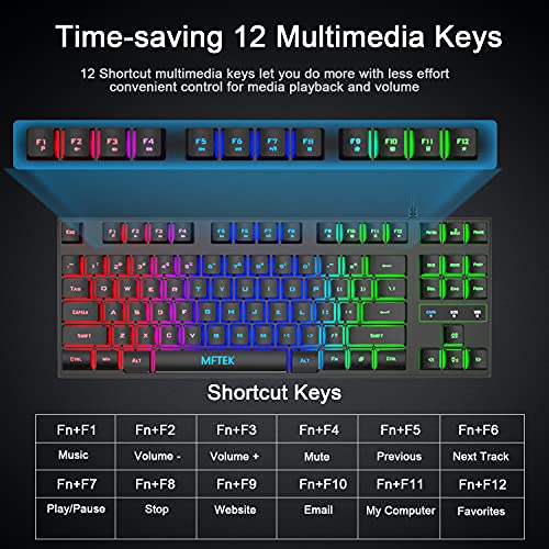 MFTEK Ensemble clavier et souris de jeu-4