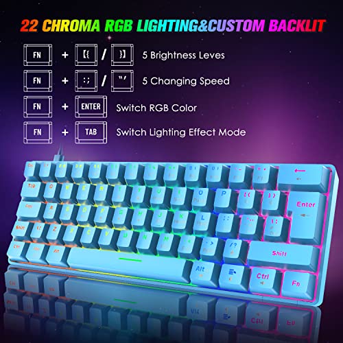 Clavier de jeu RVB 60 % véritable