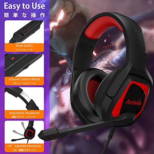 Anivia Casque de jeu avec microphone à-5