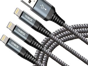 ohbox Lot de 3 câbles de charge