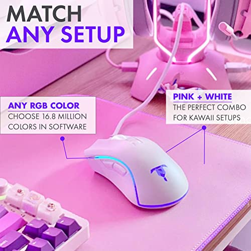 Souris de jeu filaire blanche Tilted Nation