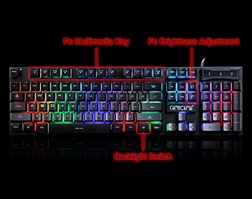 Combo clavier et souris filaire de jeu-3