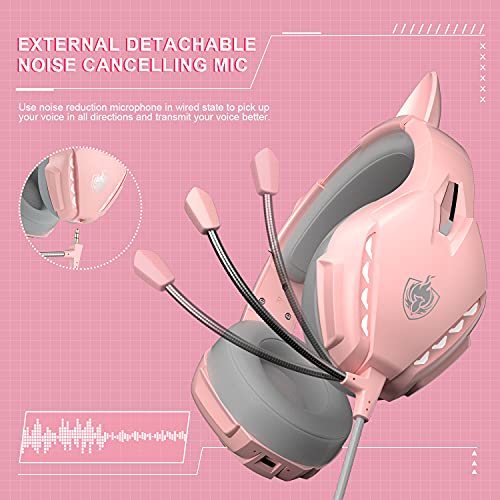 PHOINIKAS Kitty Casque de jeu stéréo pour-5