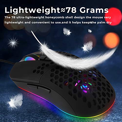 HXMJ Souris de jeu filaire USB C