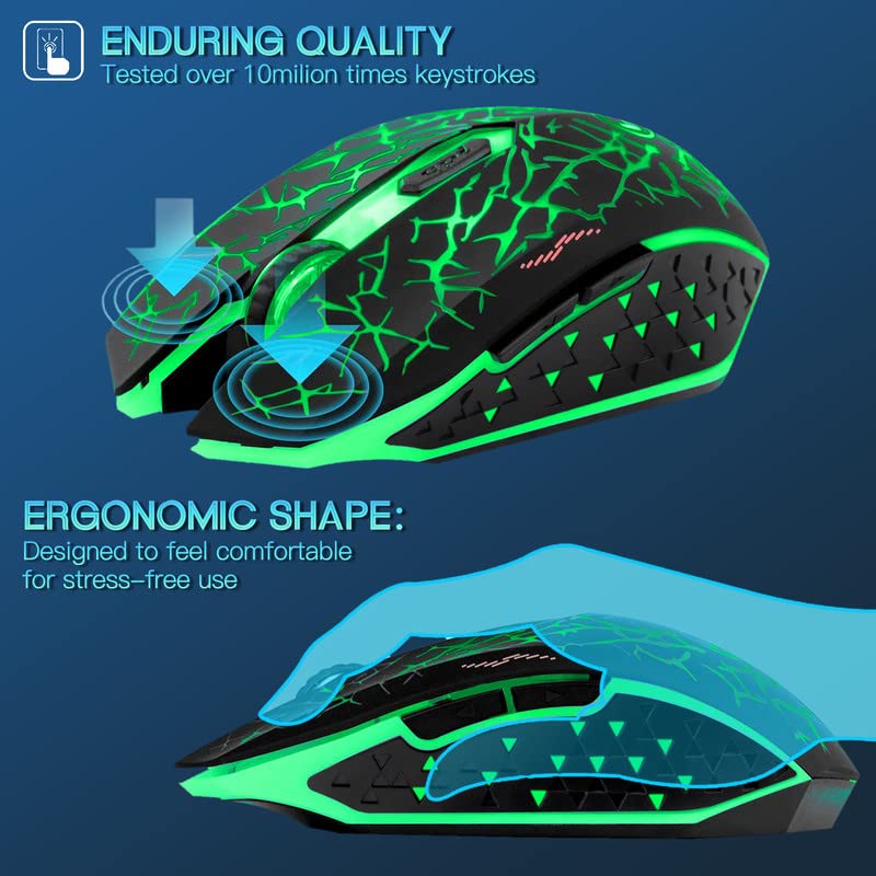 VEGCOO C12 Souris de jeu sans fil-3