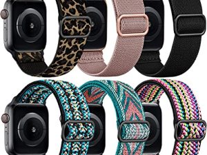 WJK Bracelets élastiques en nylon extensibles compatibles