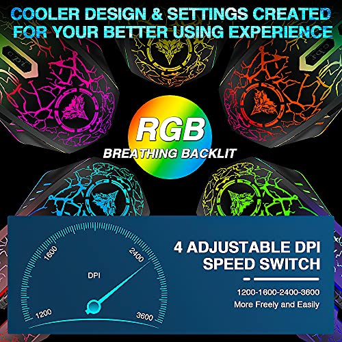 BENGOO Souris Gamer Filaire