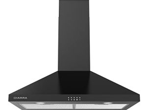 CIARRA Hotte de cuisinière noire 30 pouces