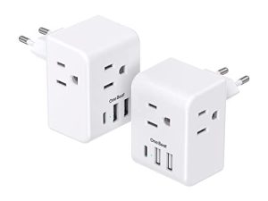 Lot de 2 adaptateurs de prise de