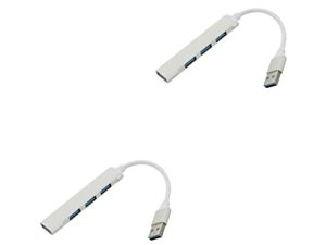 Mobestech 2 pcs Hub Ordinateur Portable Alliage
