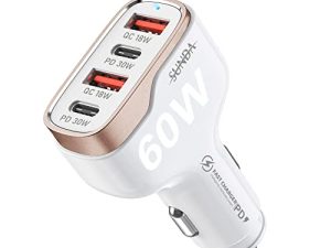 SUNDA Chargeur de voiture rapide USB C
