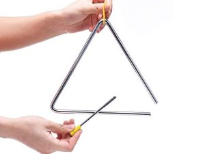Instrument de percussion triangulaire en acier musical