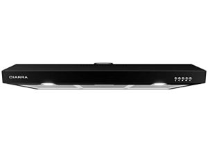 CIARRA Hotte de cuisinière noire 30 po
