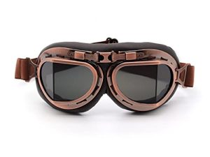 Kucehiup Vintage Aviator Goggles Lunettes de moto