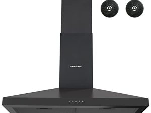 FIREGAS Hotte de cuisinière noire de 30