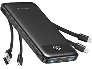 Chargeur portable avec câbles intégrés
